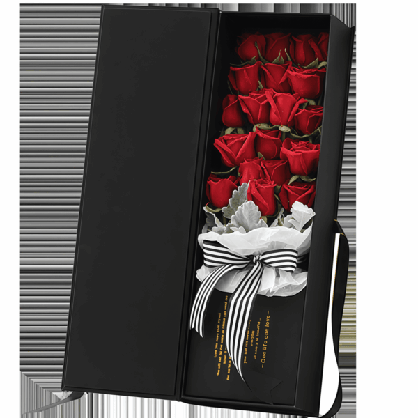 19 Black Magic Roses Bouquet - Elegant Eternal Devotion Gift - 1