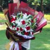11 White Lilies and 11 Red Roses Bouquet | Pure Serenity Floral Gift