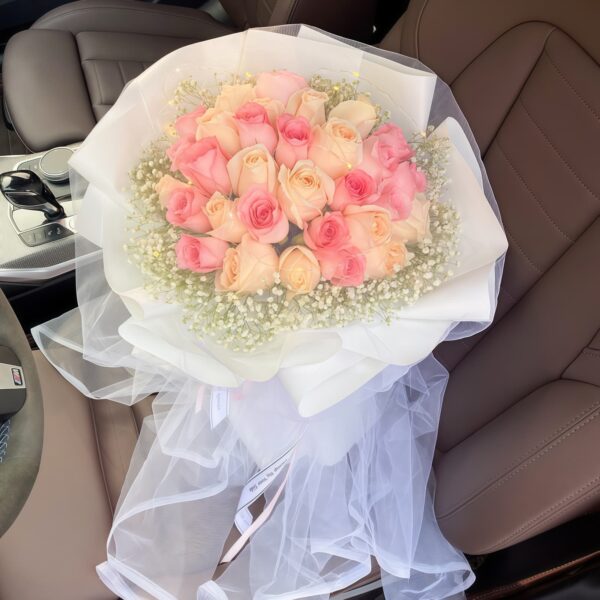 Bouquet di 29 Rose Miste - Armonia Elegante