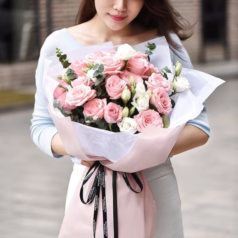 19 Pink Roses Bouquet - Forever Young | Elegant Floral Gift - 3