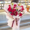 19 Red Roses & 6 Lilies Bouquet | Radiant Joy Floral Arrangement
