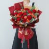 11 Red Carnation Bouquet - Elegant Floral Gift for Romantic Occasions