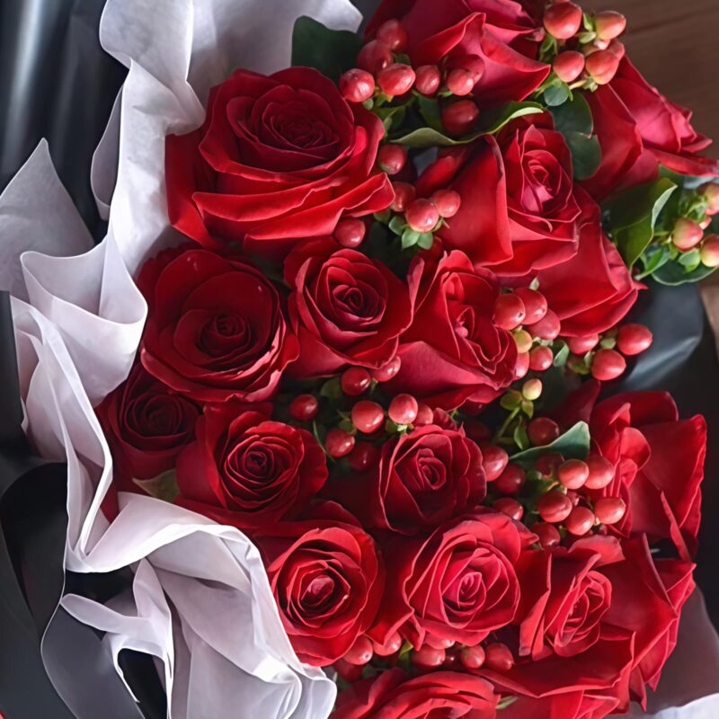 19 Red Roses Bouquet - Deep Passion | Romantic Floral Gift - 4