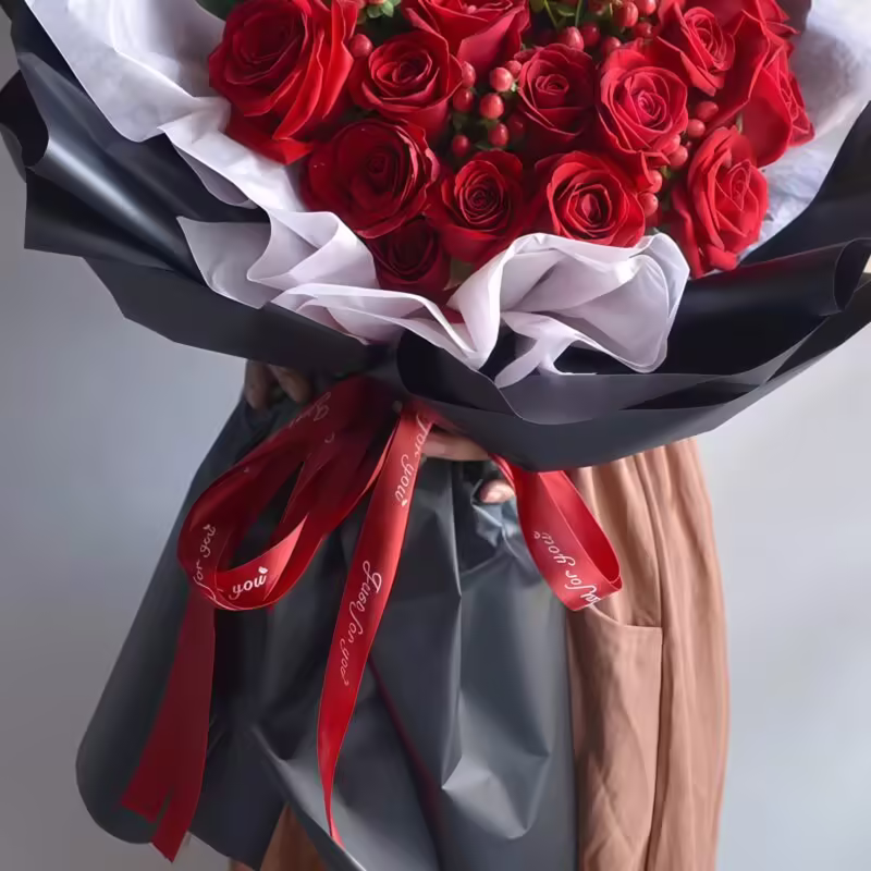 19 Red Roses Bouquet - Deep Passion | Romantic Floral Gift - 2