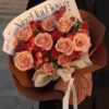 9 Cappuccino & Chocolate Roses Bouquet | Elegant Floral Gift