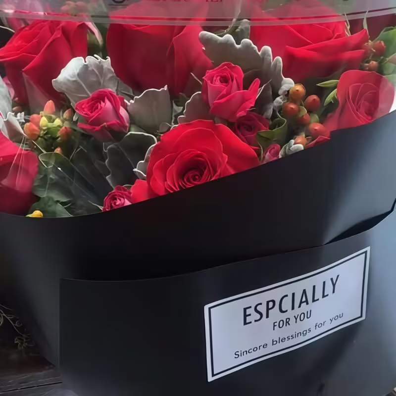 11 Red Roses Bouquet - Simply Stunning Romantic Floral Arrangement - 3