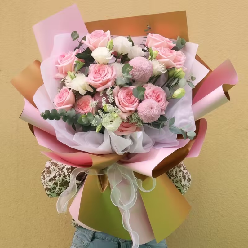 Pink Rose Mixed Bouquet - Sweet Innocence | Elegant Floral Gift