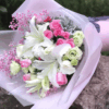 23 Roses and Lilies Bouquet - Soft Remembrance | Elegant Floral Gift - 2