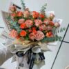 Bouquet di 16 Rose Cappuccino – Eleganza Vintage 16 Cappuccino Roses Bouquet | Elegant Vintage Floral Gift