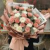Mixed Cappuccino & White Roses Bouquet - Sweet Serenade Floral Gift