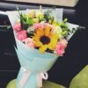 Bouquet "Gioia Radiosa" Mixed Flower Bouquet - Vibrant Joy | Sunflowers & Pink Roses