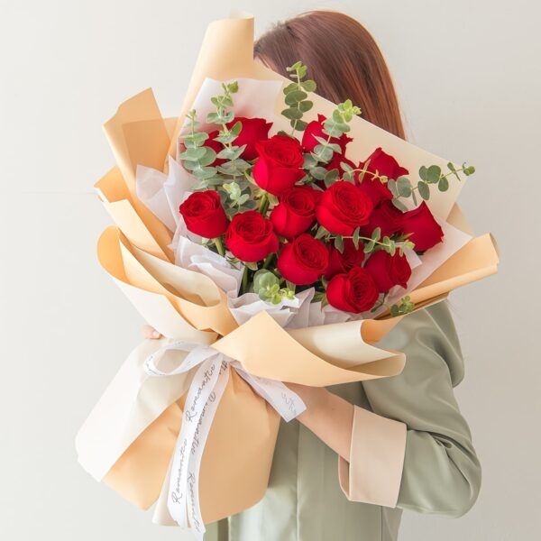 Buquê de 19 Rosas Vermelhas - Primeiro Encontro