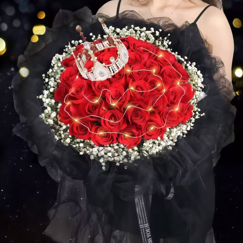 33 Red Roses Bouquet - Ethereal Beauty | Romantic Floral Gift