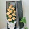 11 Champagne Roses Gift Box - Elegant Floral Surprise