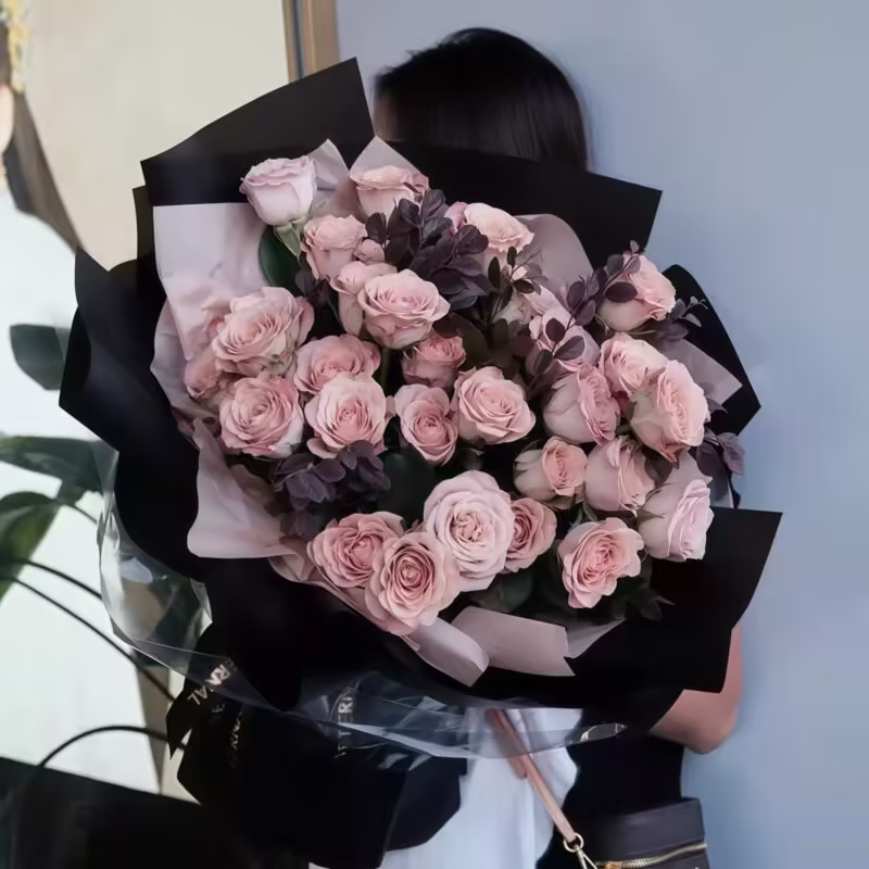 33 Cappuccino Roses Bouquet - Romantic Floral Arrangement