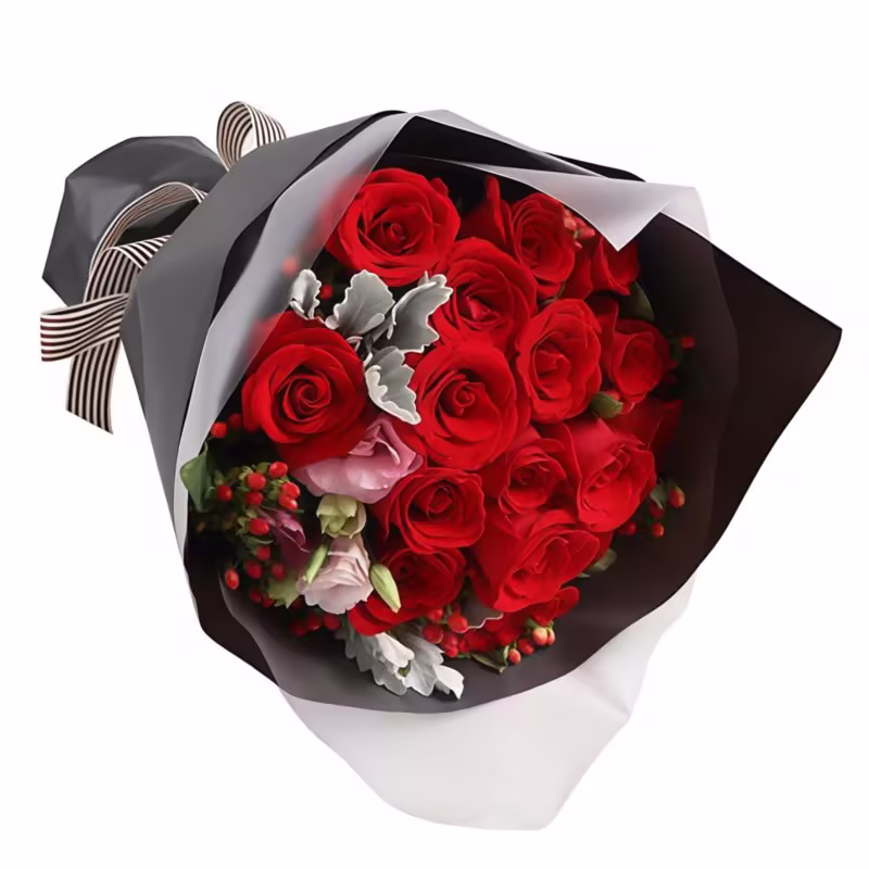 16 Red Roses Bouquet - The Muse | Romantic Floral Gift - 2