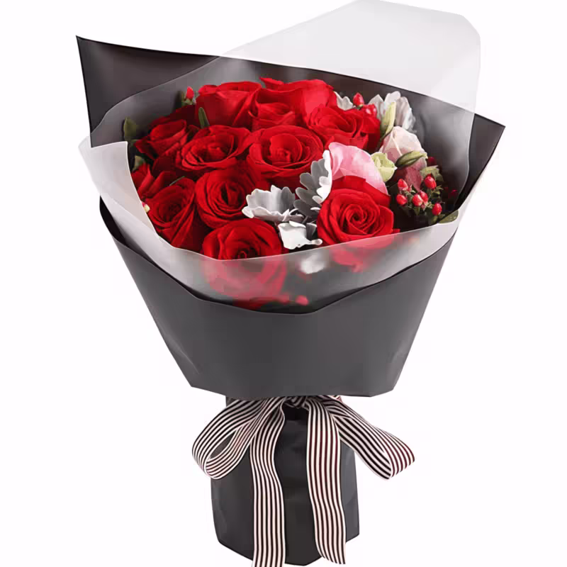 16 Red Roses Bouquet - The Muse | Romantic Floral Gift - 1
