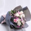 11 Mixed Roses Bouquet - Radiant Goddess | Elegant Pink & White Rose Arrangement - 2