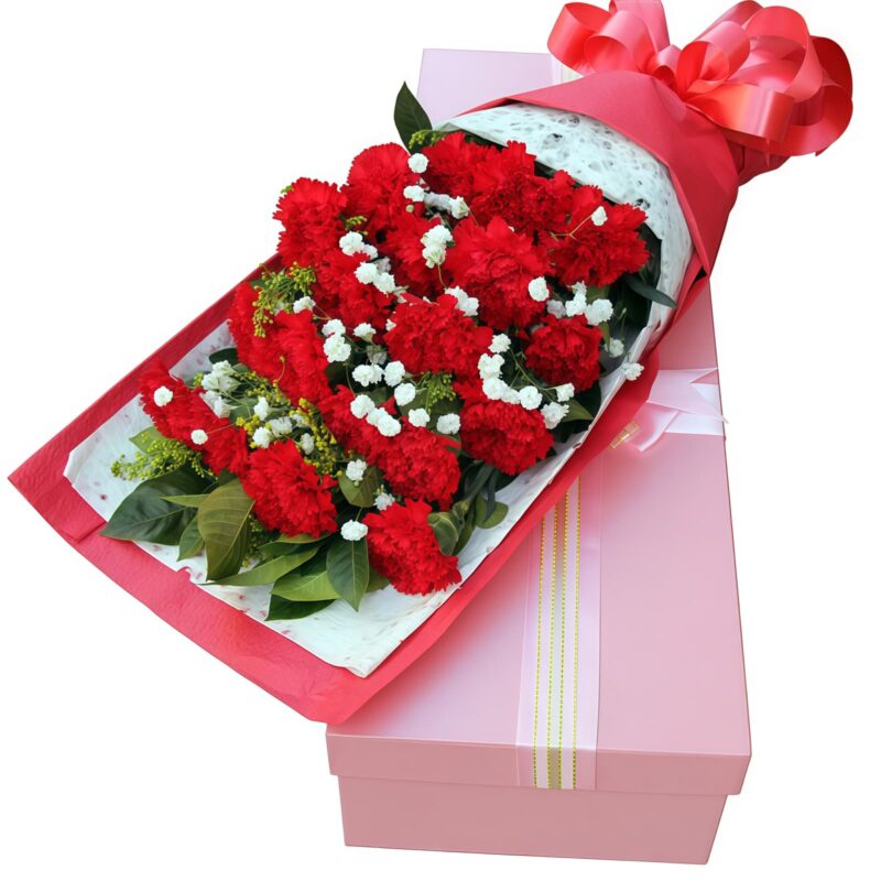 19 Carnations Gift Box - Elegant Flower Bouquet for Teacher’s Day - 5