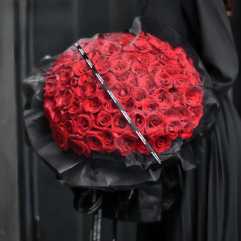 99 Red Roses Bouquet - True Devotion | Luxury Romantic Gift - 4