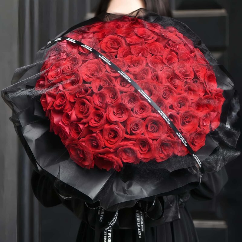 99 Red Roses Bouquet - True Devotion | Luxury Romantic Gift - 2
