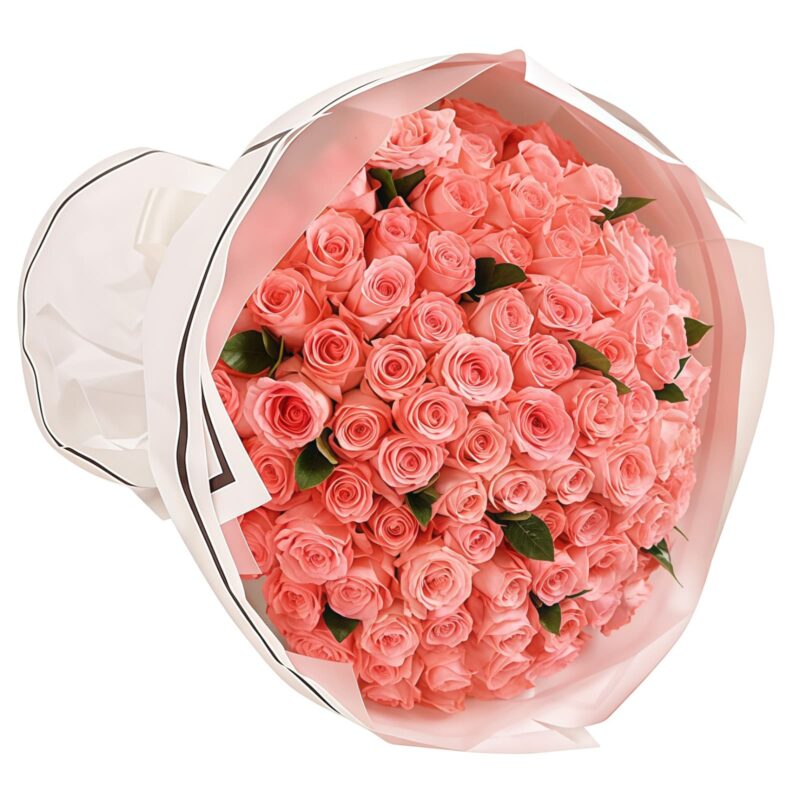 99 Pink Roses Bouquet - Everlasting Joy | Premium Floral Gift - 2