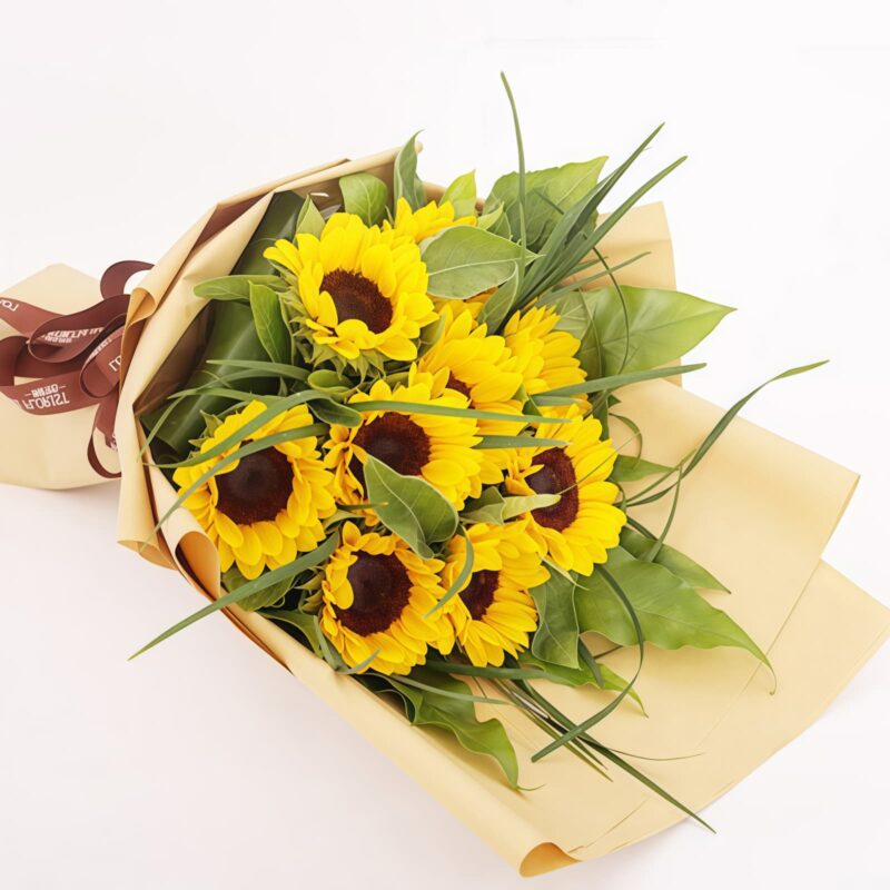 9 Sunflowers Bouquet - Morning Radiance | Bright Floral Gift - 2