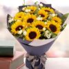 10 Sunflowers Bouquet - Everlasting Sunshine | Bright & Cheerful Gift