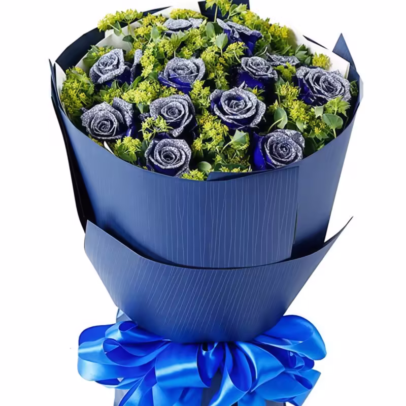 11 Blue Roses Bouquet - Skyward Dreams | Elegant Floral Gift - 2