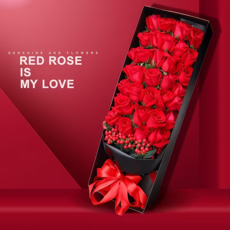 33 Red Roses Gift Box - Forever Yours | Romantic Floral Gift