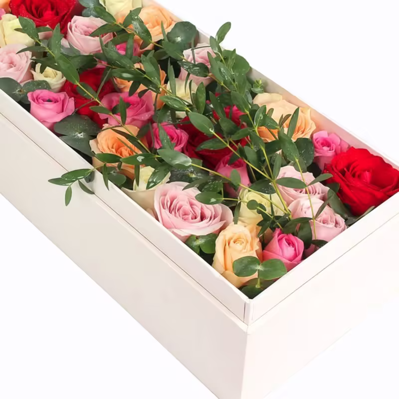 50 Mixed Roses Bouquet - Vibrant Joy | Fresh Flower Delivery - 2