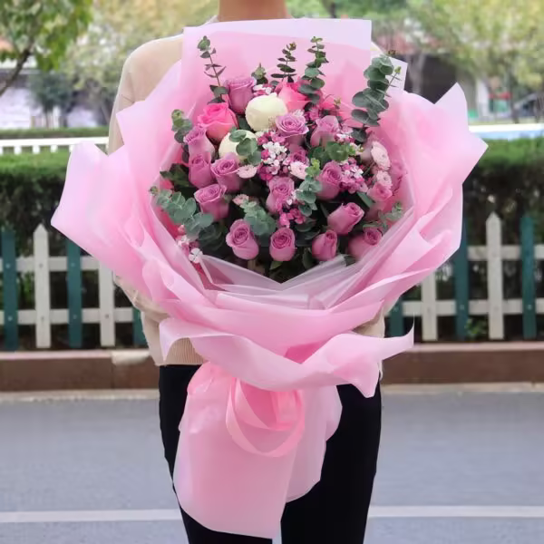 Bouquet di 21 Rose Viola - Grazia Reale