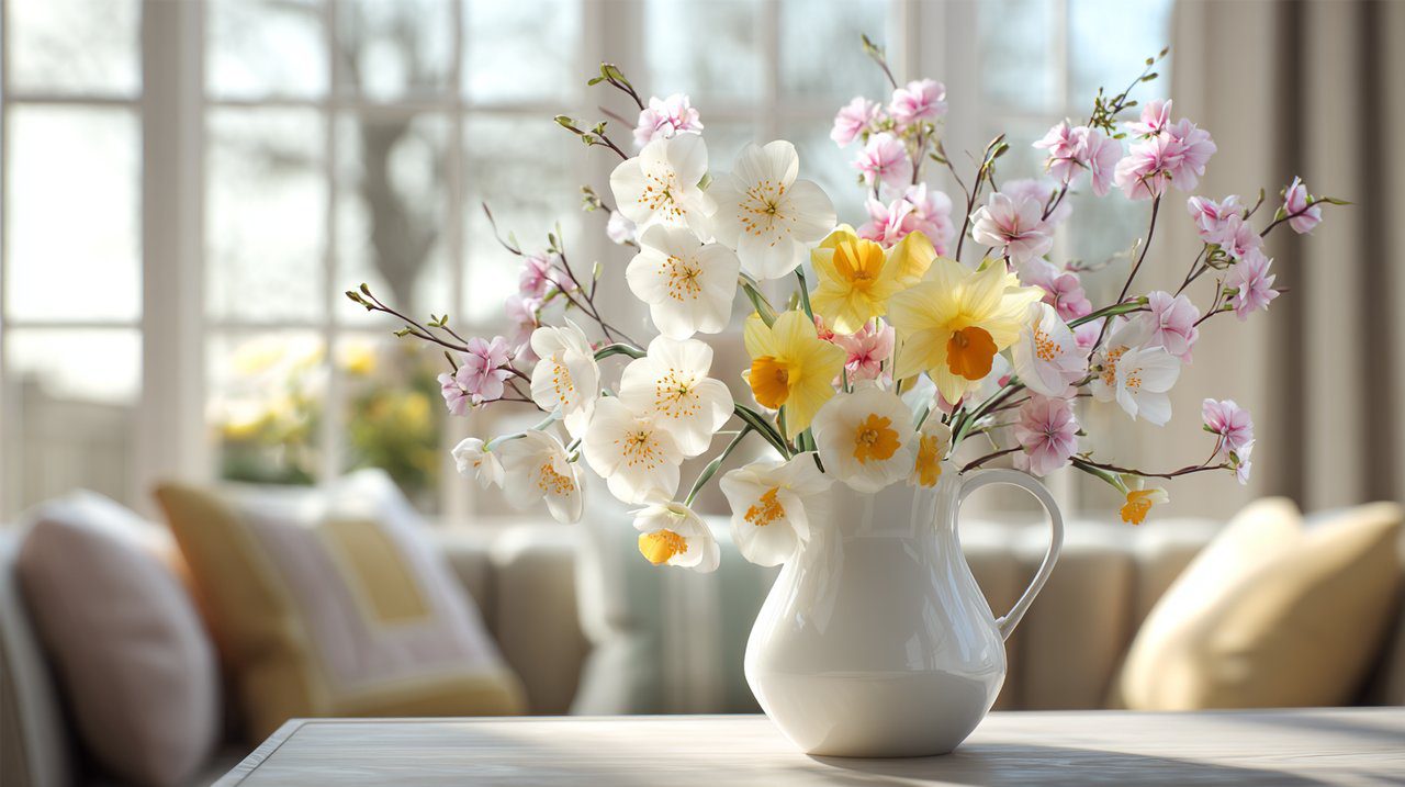 Fiori che simboleggiano nuovi inizi per la Festa di Primavera.