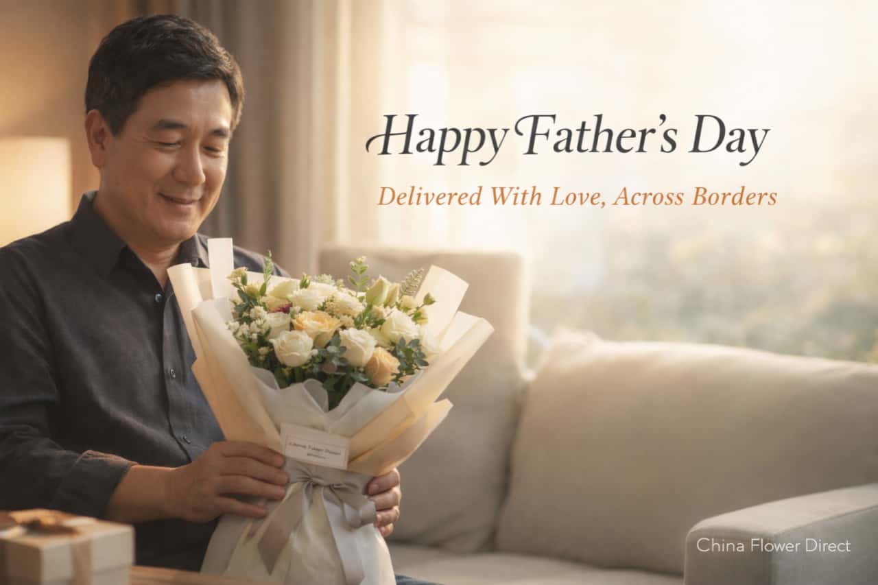 Modern graphic design showing the artistic symmetry between the Chinese character for eight and the character for father.