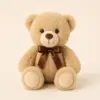 Classic Teddy Bear Plush - A Warm Hug 26cm light khaki teddy bear plush with brown ribbon