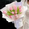 10 Pink Tulips Bouquet - First Encounter