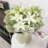 19 White Lilies Bouquet - Gentle Blossom