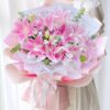 19 Pink Lilies Bouquet - Forever Love