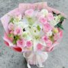 11 Pink Roses & Carnations Bouquet - Tender Gratitude