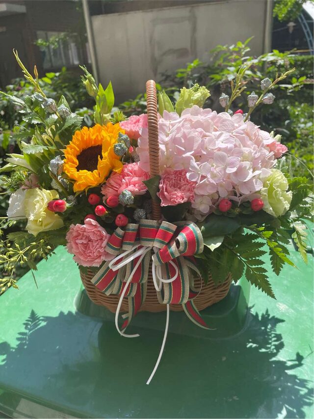 Cesto di Fiori Misti – Caldi Auguri real bouquet photo