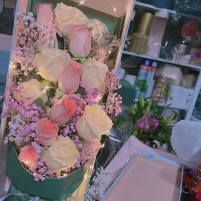 Box Regalo con 19 Rose - Dolce Romanticismo real bouquet photo