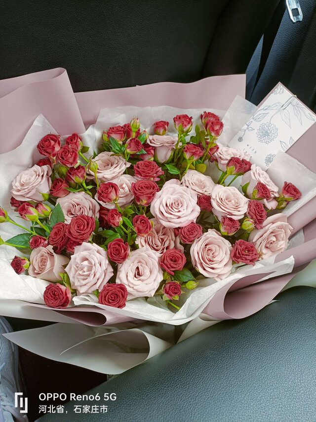 Bouquet 19 Rose Cappuccino - Caldo Raggio di Sole real bouquet photo