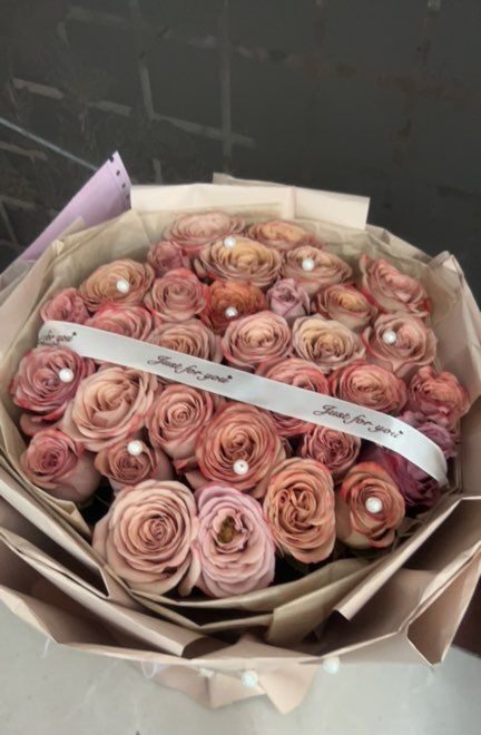 Bouquet di 36 Rose Cappuccino – Sogno Perlaceo real bouquet photo