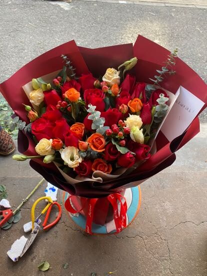 19 Rose Rosse: Promessa Eterna real bouquet photo