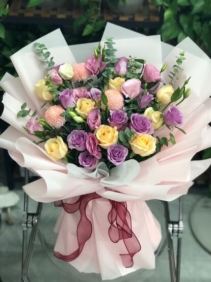 Bouquet di 21 Rose Miste - Eleganza Floreale real bouquet photo