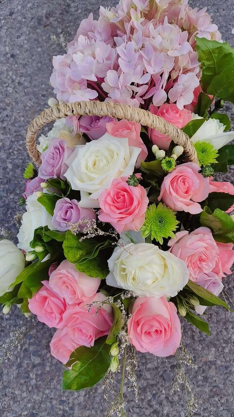 Bouquet di 33 Rose Miste - Soffio d'Estate real bouquet photo