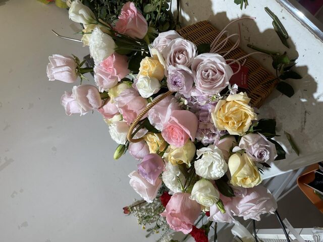 Bouquet di 33 Rose Miste - Soffio d'Estate real bouquet photo
