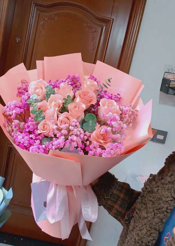 Mazzo di 11 Rose Rosa: Pura Devozione real bouquet photo