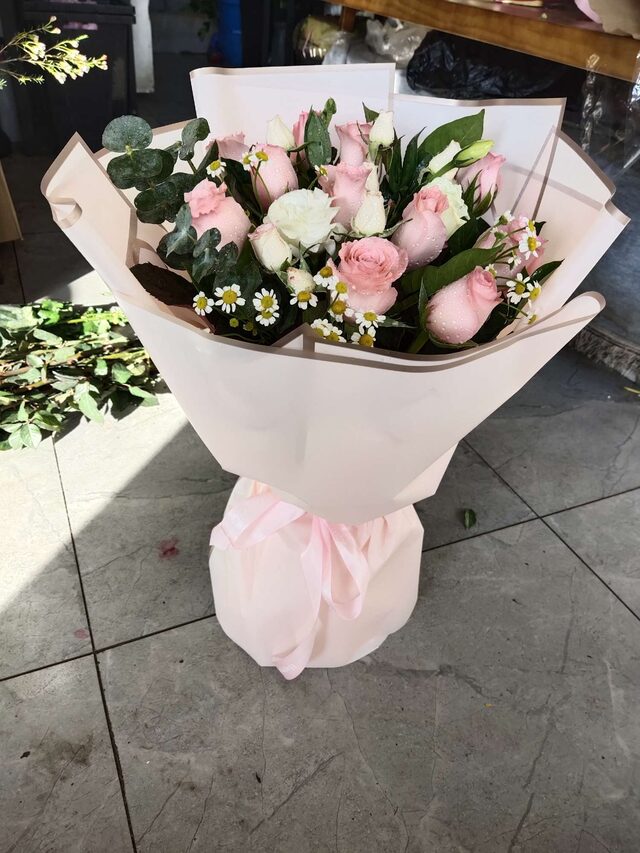 Mazzo di 11 Rose Rosa - Incanto Angelico real bouquet photo