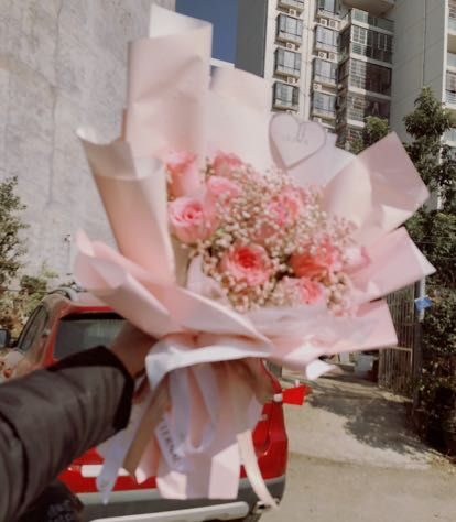 Bouquet di 11 Rose Rosa - Dolce Armonia real bouquet photo